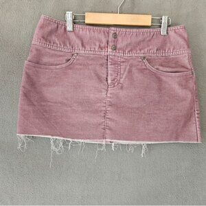 Athleta Ridge Corduroy Mini Skirt Womens Size 6 Purple Rose Stretch Corduroy